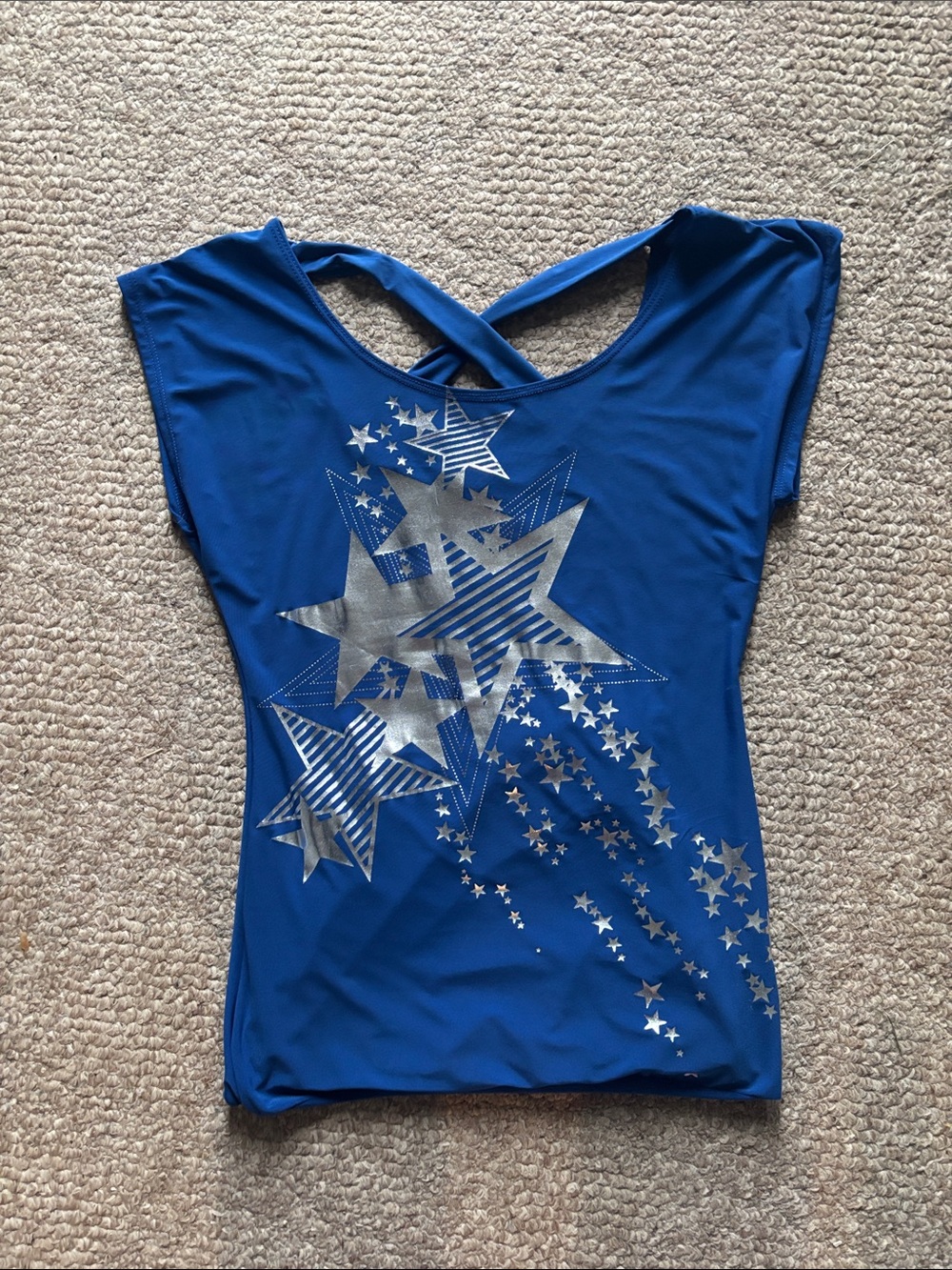 Women’s Royal Blue Sleeveless Tank with Silver Star